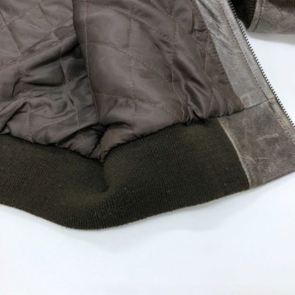中古◆ジョン オウンビー カンパニー アウター MA-1 レザー ブラウン系 メンズ サイズM John Ownbey Company 【AFG1】