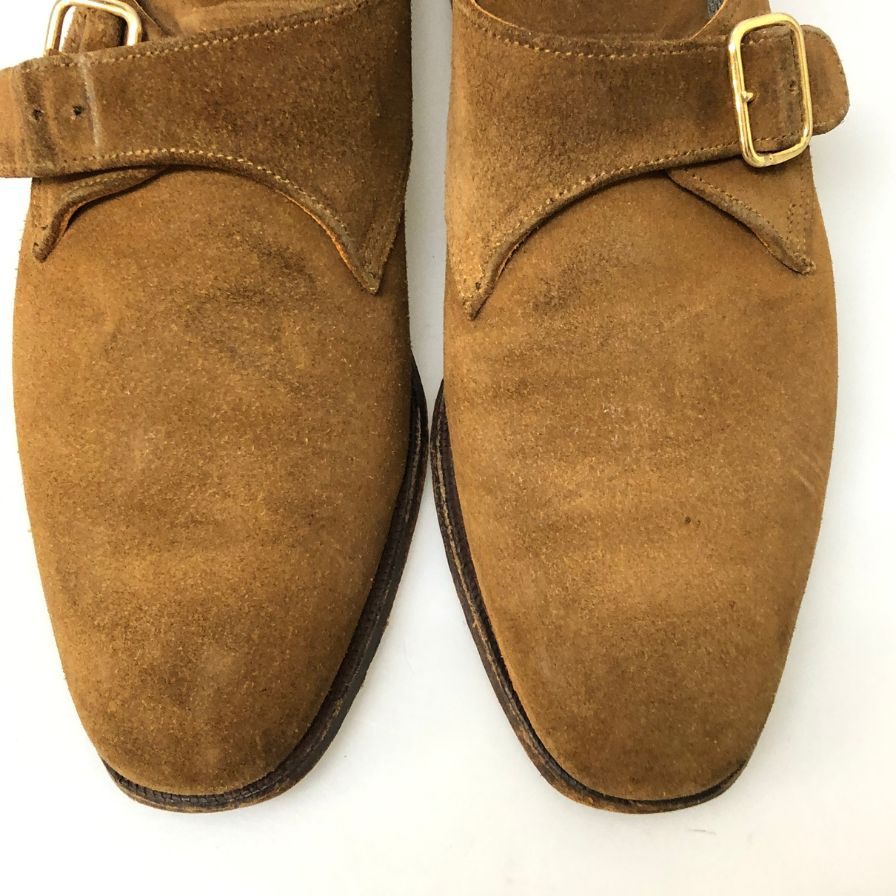 ポール スチュアート シングルモンク スウェード 248 サイズ 6ハーフ ブラウン Paul Stuart 約25.5cm【AFC47】