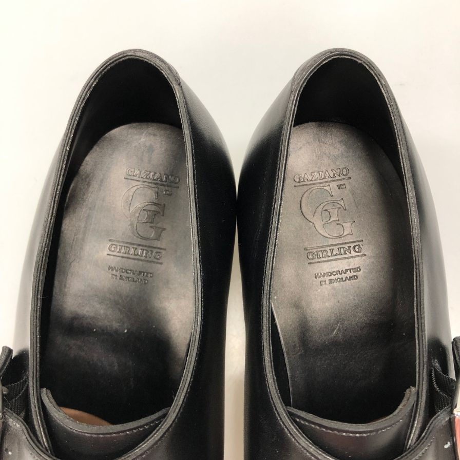ガジアーノ＆ガーリング レザーシューズ サヴィル ストラップ Uチップ サイズUK8E ブラック GAZIANO&GIRLING ビジネスシューズ 約26.5cm【LA】【中古】