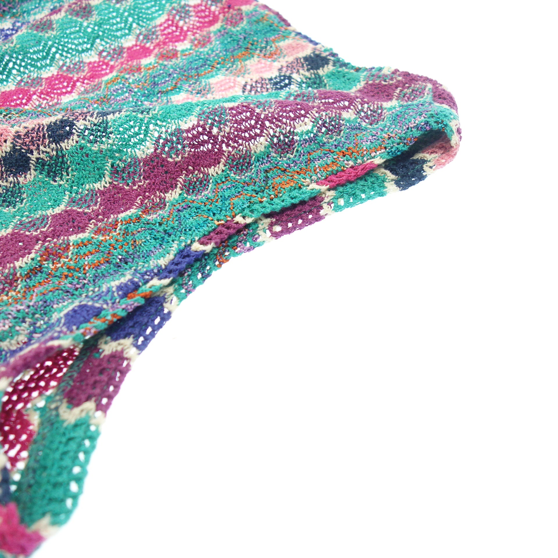美品◇ミッソーニ ニットベスト 46 マルチカラー MISSONI 【AFB4