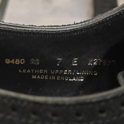 クロケット＆ジョーンズ ポールスミス別注 パンチドキャップトゥ アデレード スエード ブラック サイズUK7E CROCKETT&JONES スエードシューズ 約25.5cm【LA】【中古】