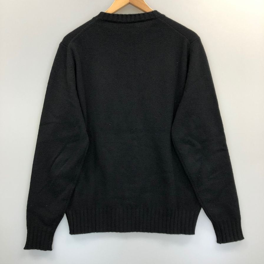 美品◆フィリッポ デ ローレンティス ウールニット カシミヤ混 SUPER120's ブラック メンズ サイズ48 filippo de laurentiis 【AFB4】