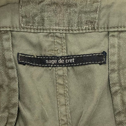 サージュデクレ カーゴパンツ 裾ジップ メンズ サイズL カーキ SAGE DE CRET 【AFB39】