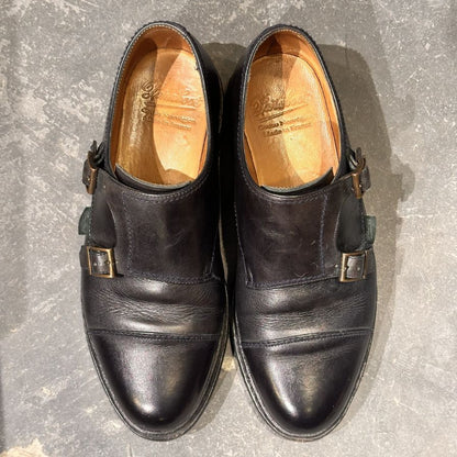 パラブーツ ウィリアム レザーシューズ ダブルモンク ダークネイビー サイズUK7 メンズ PARABOOT ビジネスシューズ 約25.5cm【LA】【中古】