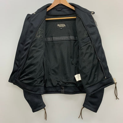 中古■ボンダッチ メッシュジャケット ワッペン 刺繍 ジップ メンズ ブラック サイズM Von Dutch 【AFB26】