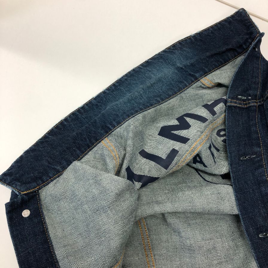 極美品◆バルマン デニムジャケット ダメージ加工 TC015017D 日本製 メンズ インディゴ サイズ46 BALMAIN 【AFA17】