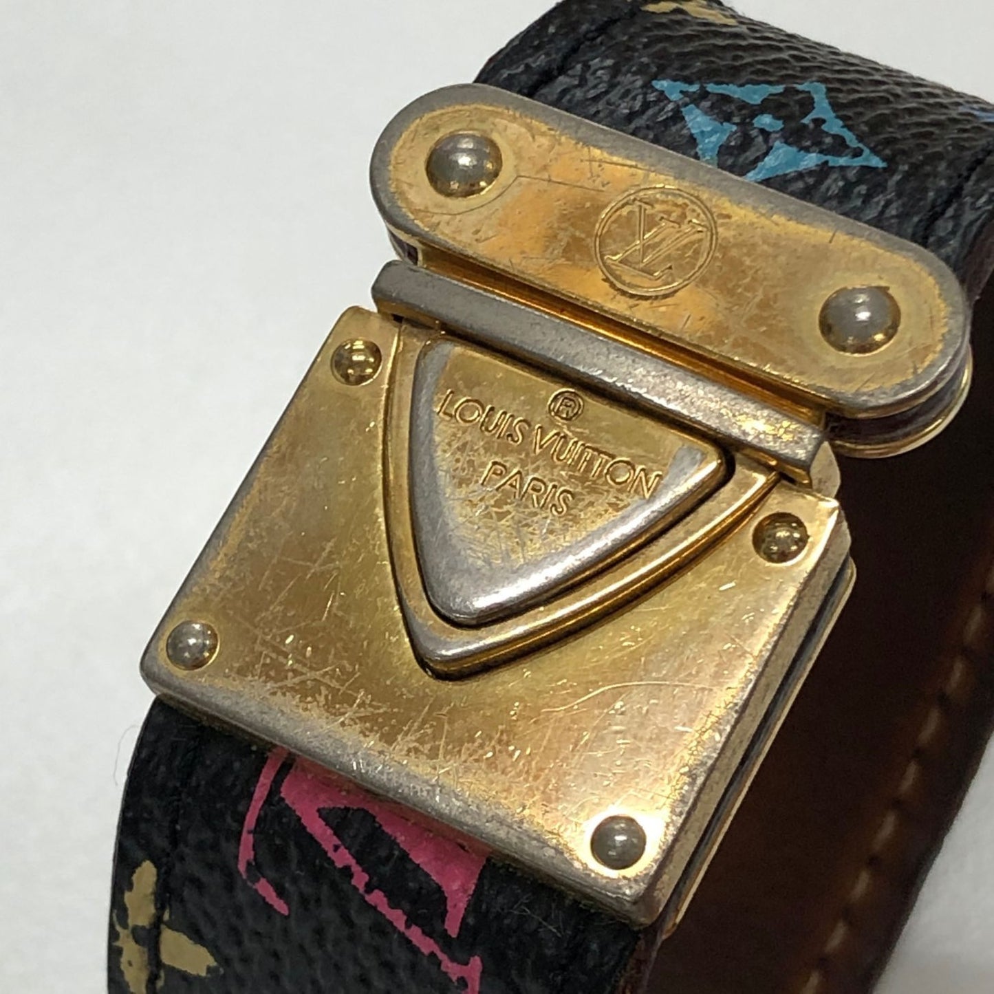 ルイヴィトン ブレスレット モノグラム ブラスレ コアラ M65347 レザー ブラック サイズS LOUIS VUITTON