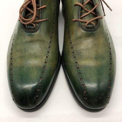 ベルルッティ ホールカット レザー メダリオン グリーンパティーヌ メンズ サイズUK6 Berluti 約24.5cm【PTM】