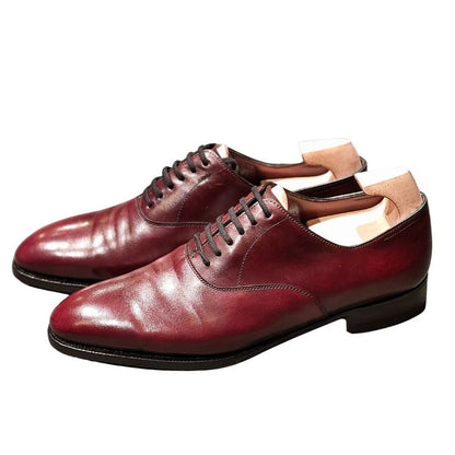 ジョンロブ レザーシューズ シートン プレーントゥ カーフ バーガンディ サイズ7E メンズ JOHN LOBB SEATON ビジネスシューズ 約26.0cm【LA】【中古】