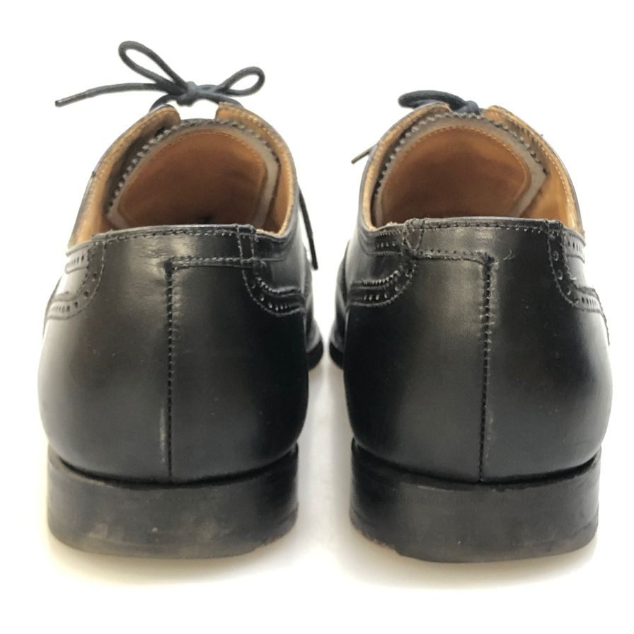 クロケット&ジョーンズ ウィングチップ ドラモンド カーフ ブラック サイズUK8E CROCKETT&JONES DRUMMOND ビジネスシューズ 約26.5cm【LA】【中古】