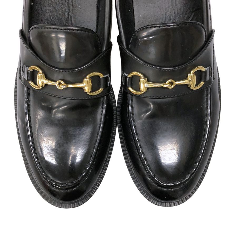 グラベラ ビットローファー ブラック S(約25cm-25.5cm) メンズ 革靴 glabella GOLD BIT LOAFER 約25.0cm【AFC40】
