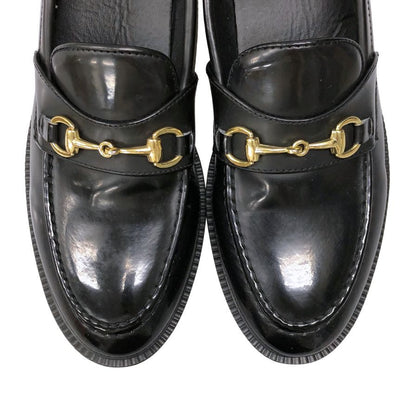 グラベラ ビットローファー ブラック S(約25cm-25.5cm) メンズ 革靴 glabella GOLD BIT LOAFER 約25.0cm【AFC40】