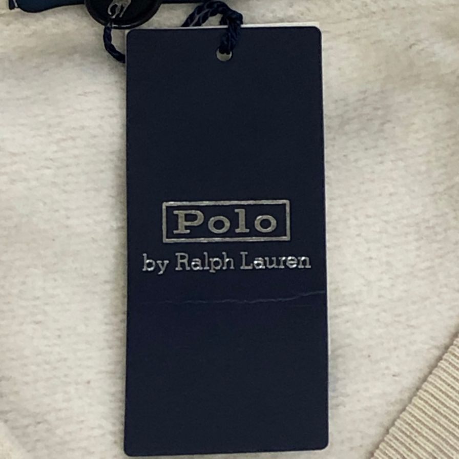 新品同様◆ポロ ラルフローレン プルオーバーパーカー ベアプリント ベージュ メンズ サイズL POLO RALPH LAUREN 【AFB40】