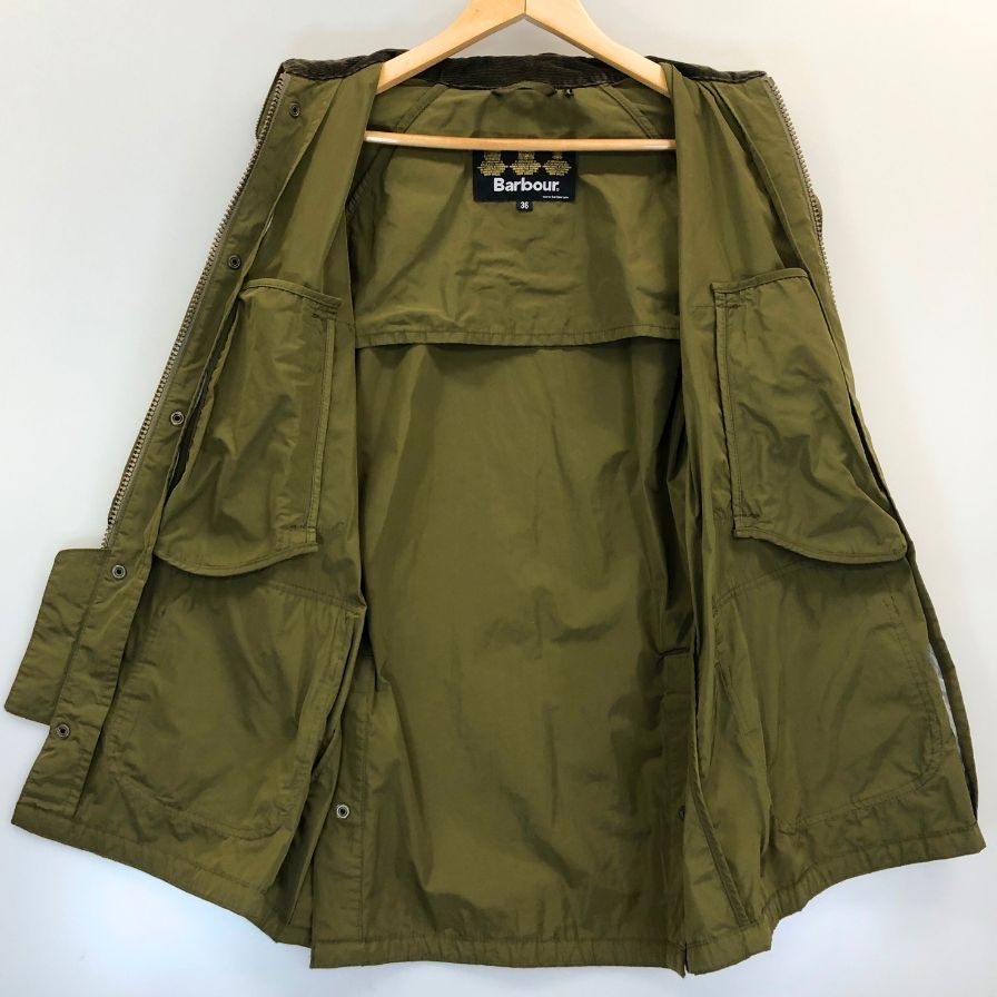極美品◆バブアー ビデイル ノンオイルド コットンナイロンクロス ジャケット グリーン系 サイズ36  Barbour 【AFB14】