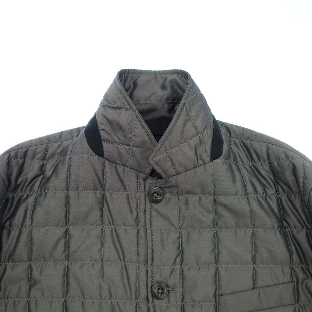 Good Condition◆Canali Quilted Half Coat Men's Size 52 Gray CANALI [AFB22] 