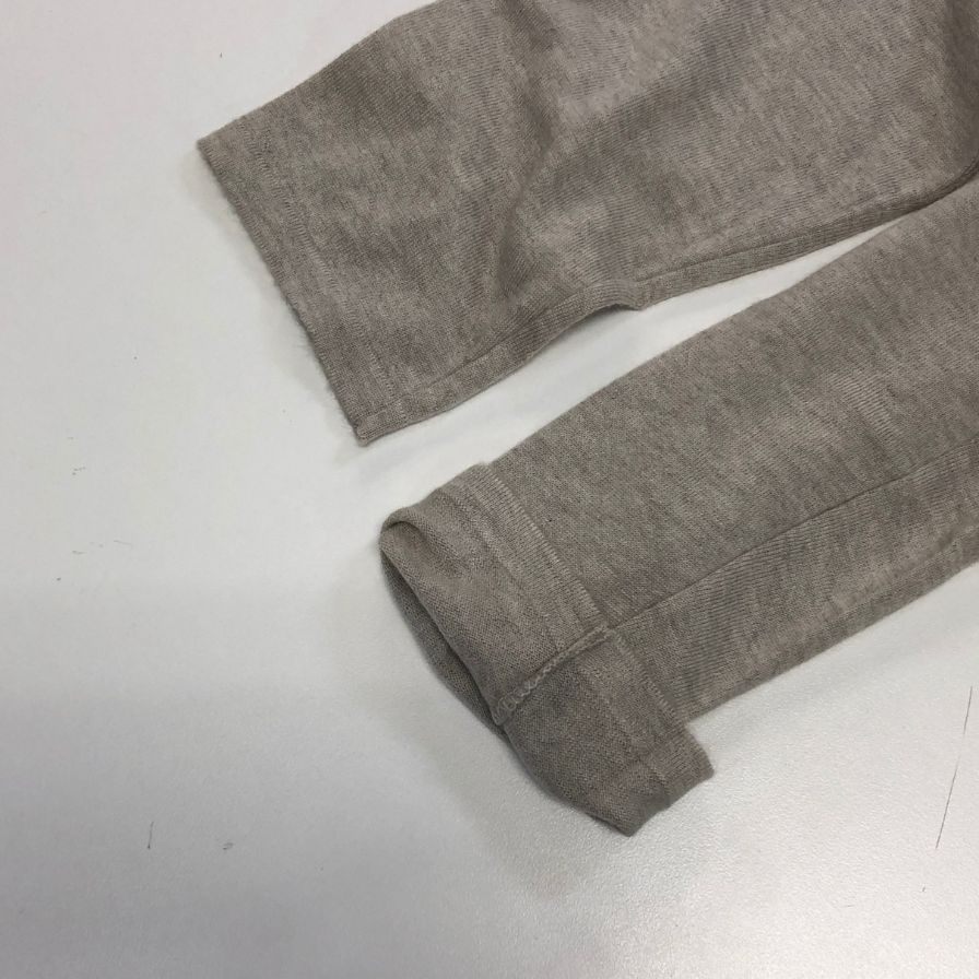 極美品◆エルメス ニット長袖シャツ カシミヤ グレー  サイズL HERMES 【AFB4】
