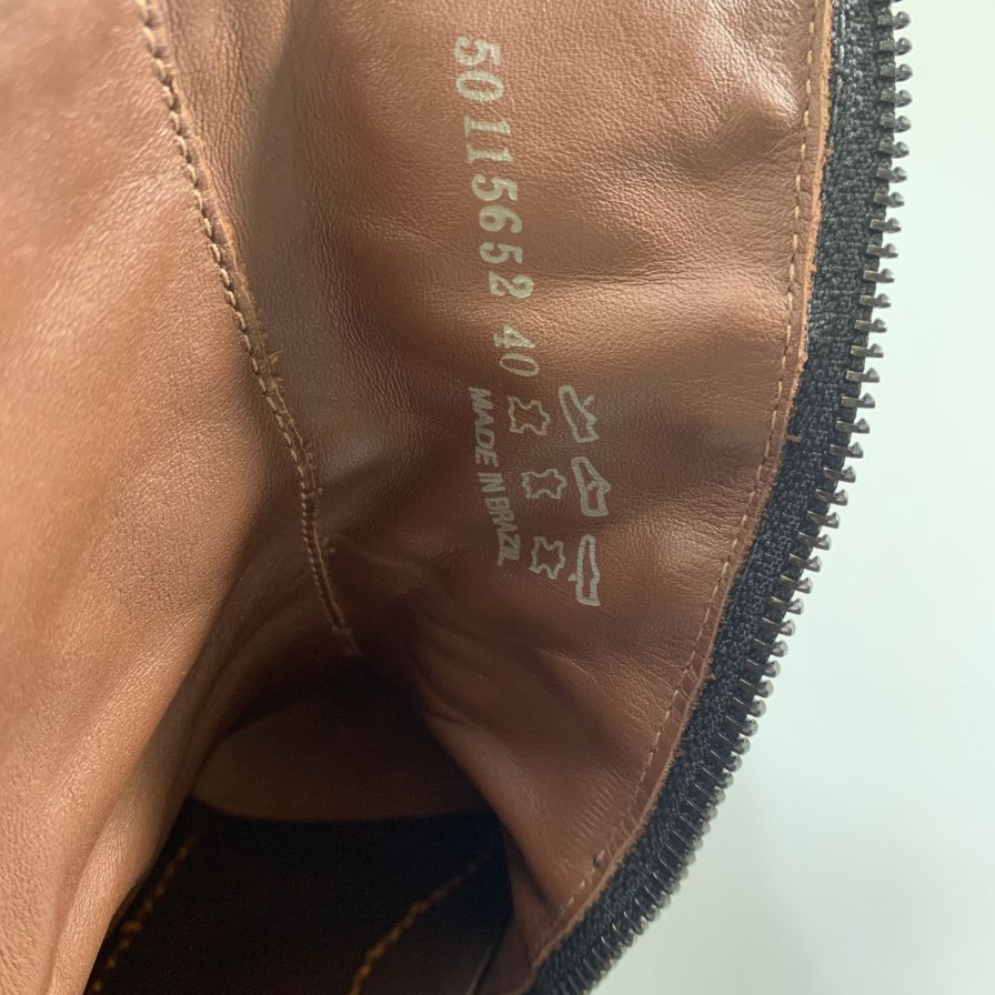 ヒューゴボス ジッブブーツ レザー ブラック サイズ40 HUGO BOSS 約25.5cm【AFC44-2】