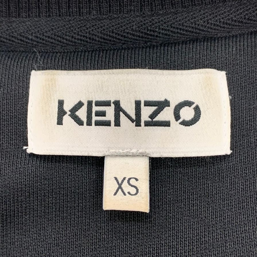 中古◆ケンゾー スウェットトレーナー 21AW タイガー 刺繍 ロゴ クルーネック パイル ブラック メンズ サイズXS KENZO 【AFB3】