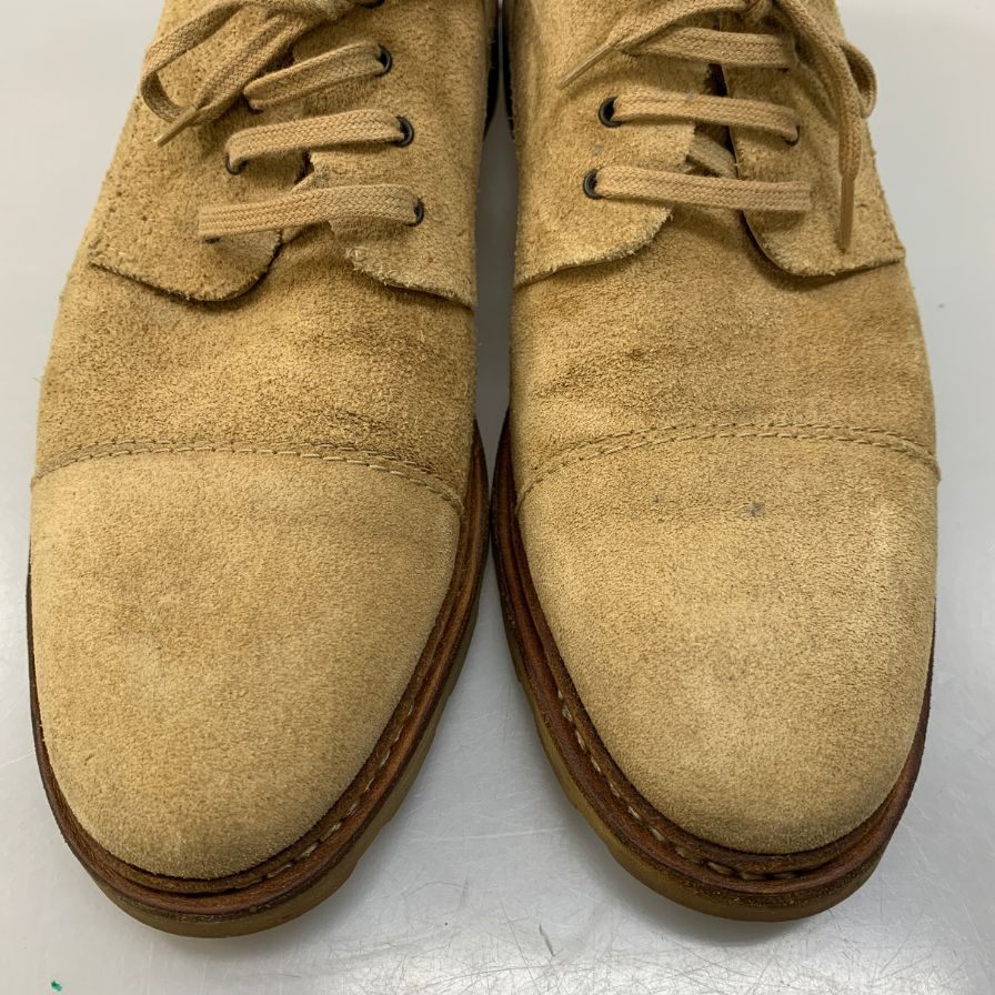 パラブーツ レザーシューズ ストレートチップ スエード ベージュ メンズ 5.5 Paraboot ビジネスシューズ 約24.0cm【LA】【中古】