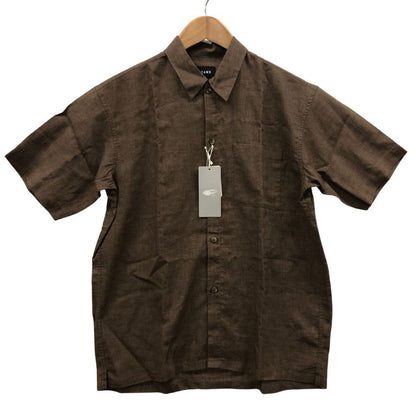極美品◆ビームス 半袖リネンシャツ ブラウン系 Sサイズ 11-01-1290-457-28-16 BEAMS 【AFB42】