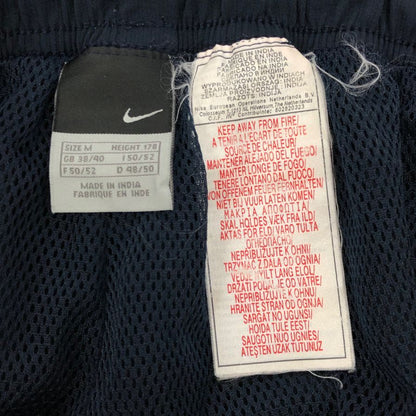 ナイキ ナイロン パンツ インテル ロゴワッペン 裾ジップ メンズ サイズM ネイビー NIKE 【AFB29】