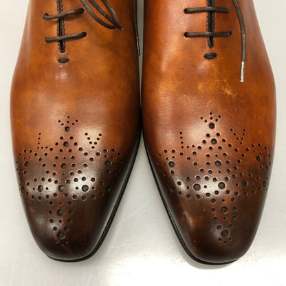 ルイヴィトン レザーシューズ ホールカット メダリオンメンズ サイズ7.5 Ｍブラウン LOUIS VUITTON 約25.5cm【AFD9】