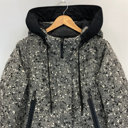 美品◆ヘルノ コート ラミナー ツイード ウール 中綿 ハーフ丈 ジャケット グレー メンズ サイズ42 HERNO Laminar 【AFA9】