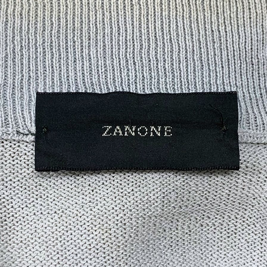中古◆ザノーネ ニット クルーネック 毛100％ メンズ グリーン系 サイズ48 ZANONE 【AFB28】