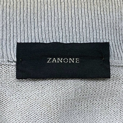 中古◆ザノーネ ニット クルーネック 毛100％ メンズ グリーン系 サイズ48 ZANONE 【AFB28】