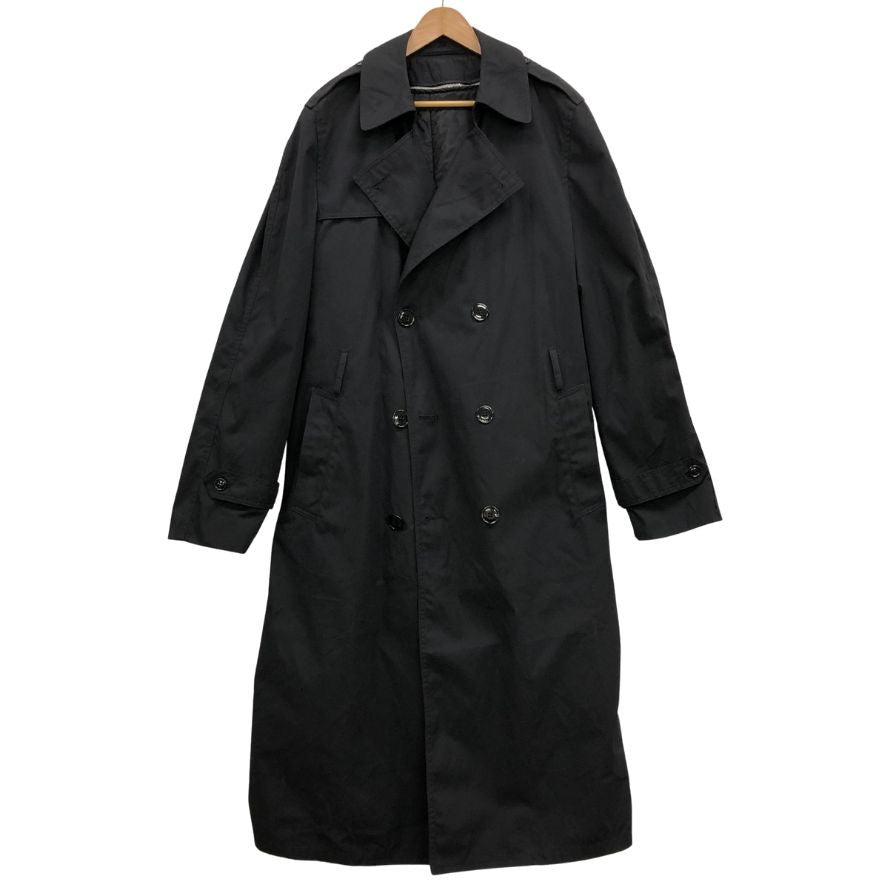 極美品◆DSCP ギャリソン コレクション トレンチコート オールウェザー ポリエステル コットン ブラック サイズ40XL  DSCP GARRISON COLLECTION 【AFA5】