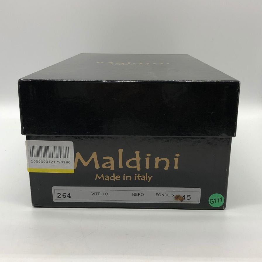 マルディーニ レザースニーカー スリッポン イタリア製 メンズ サイズ45 ブラック Maldini 約29.0cm【AFD9】