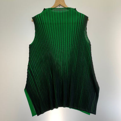 極美品◆プリーツプリーズ カットソー サンプル品 PP88JT541 グリーン サイズ5 PLEATS PLEASE ISSEY MIYAKE 【AFB1】