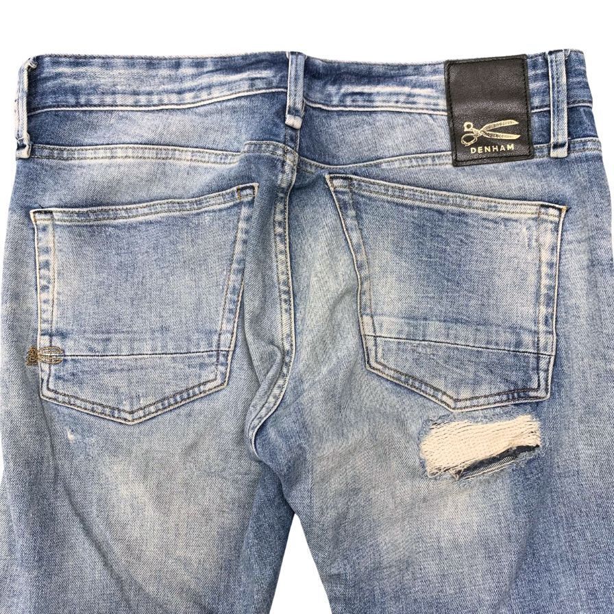 デンハム デニムパンツ W32 ダメージ加工 RAZOR SLIM FIT