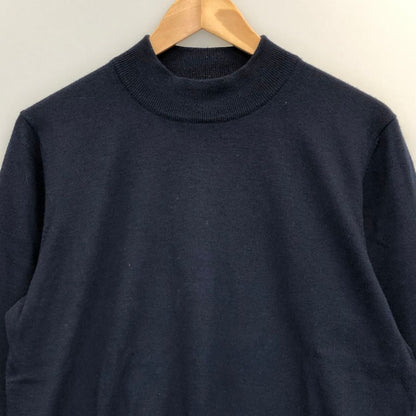 中古◆グランサッソ ウールニット モックネック ネイビー メンズ サイズ50 Gran Sasso 【AFB6】