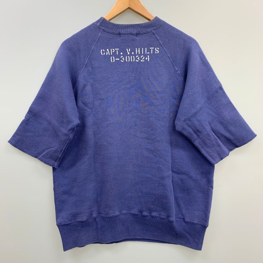 中古■リアルマッコイズ リアルマックイーン 半袖スウェット カットオフ メンズ サイズ38 ネイビー THE REAL McCOY'S 【AFB21】