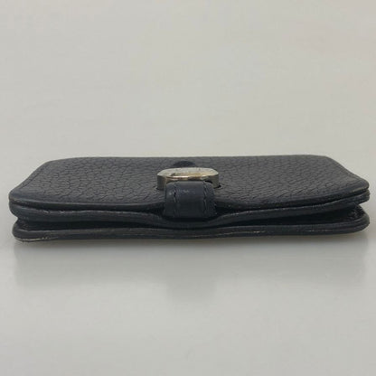 エルメス カードケース ドゴン グレインレザー メンズ ネイビー×シルバー金具 HERMES【AFI19】