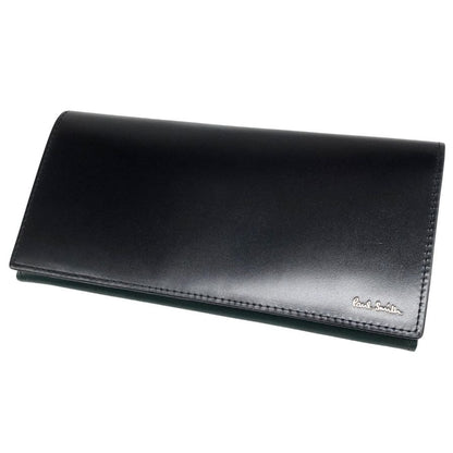 ポールスミス 長財布 コードバンレザー 馬革×牛革コンビ BPS628 メンズ ブラック&グリーン Paul Smith【AFI5】