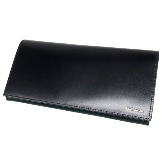 ポールスミス 長財布 コードバンレザー 馬革×牛革コンビ BPS628 メンズ ブラック&グリーン Paul Smith【AFI5】