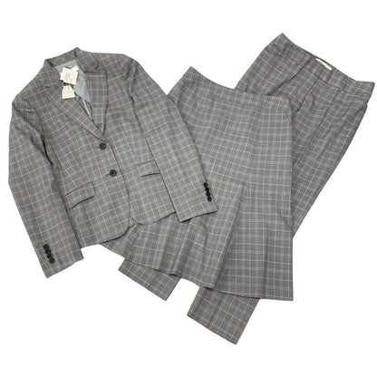 ブルックスブラザーズ スーツ セットアップ ニューヨーク チェック  レディース サイズ4 グレー BROOKS BROTHERS【AFB41】