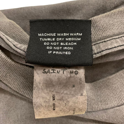 美品◆セントマイケル Tシャツ ピンクシープ 21AW サイズXL メンズ グレー SAINT MICHAEL 【AFB19】