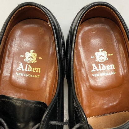 オールデン レザーシューズ 2451 Uチップ コードバン メンズ 5ハーフ 黒 Alden ビジネスシューズ 約23.5cm【LA】【中古】