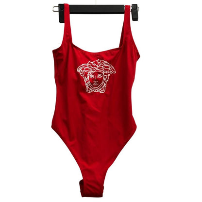 ヴェルサーチ スイムウェア ハイレグ レッド メデューサ レディース サイズ1 VERSACE【AFI16】【中古】