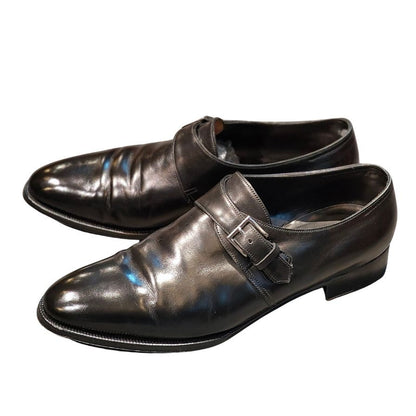 ジョンロブ レザーシューズ マッタ2 シングルモンクストラップ メンズ サイズUK9.5EE 7000ラスト ブラック JOHN LOBB MATTA2 ビジネスシューズ 約28.0cm【LA】【中古】