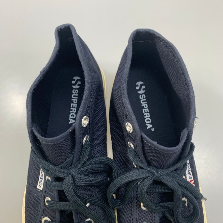 スペルガ スニーカー キャンバス ネイビー系 サイズ43 SUPERGA 約27.5cm【AFC33】