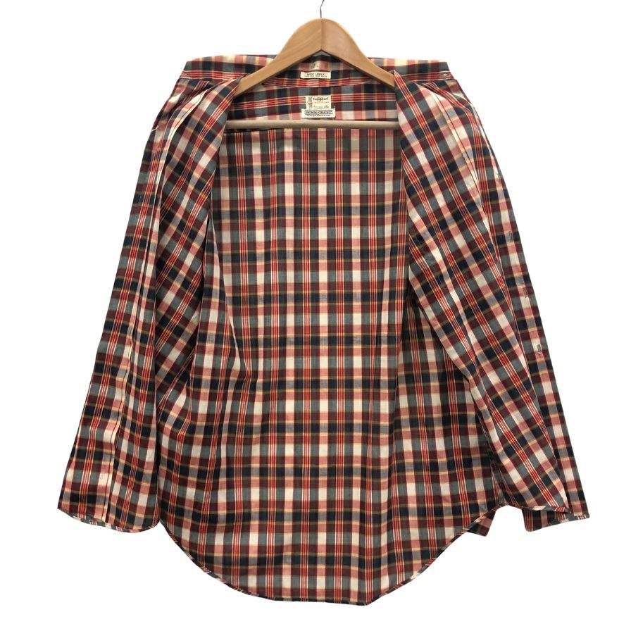 美品◆タウンクラフト 60Sｰ70S ヴィンテージチェックシャツ コットン メンズ サイズM TOWNCRAFT 【AFB44】