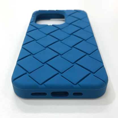 ボッテガヴェネタ iPhoneケース iPhone15Pro ラバー イントレチャート ブルー系 BOTTEGA VENETA【AFI7】【中古】