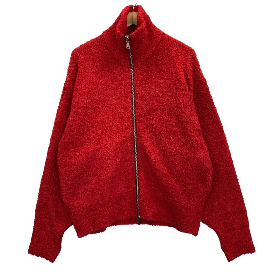 極美品◆メゾンスペシャル ボアドライバーズニットブルゾン レッド メンズ サイズ1 Maison Special 【AFA2】