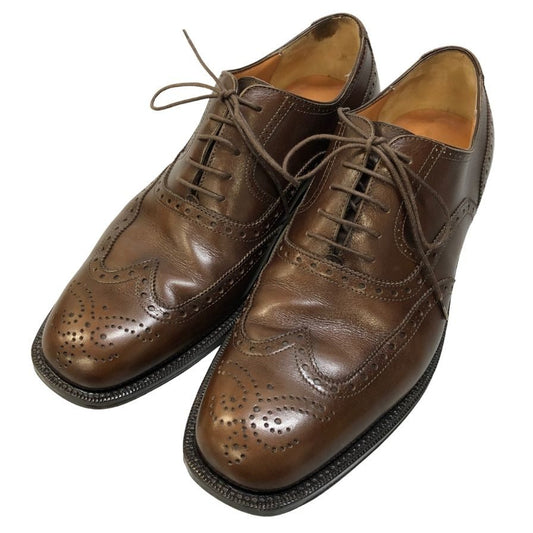 サルヴァトーレ フェラガモ レザーシューズ ウイングチップ TG29349135 ブラウン メンズ サイズUK8.5EE Salvatore Ferragamo 約27.0cm【AFC1】