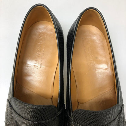 ジェイエムウエストン 180シグニチャーローファー リザード ブラック UK7.5D メンズ J.M.WESTON ローファー 約26.5cm【LA】【中古】