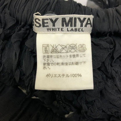 イッセイミヤケ ホワイトレーベル シアープリーツ ロングスカート レディース サイズ2 ブラック ISSEY MIYAKE WHITE LABEL【AFB45】